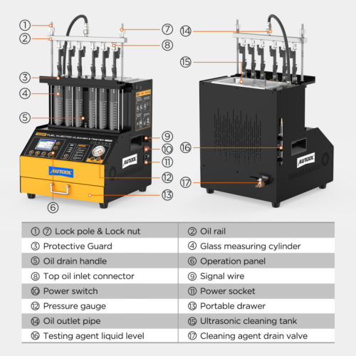 AUTOOL CT500 - Industrijski perač i tester injektora GDI/EFI/FSI