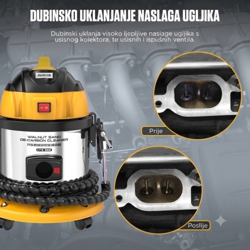 AUTOOL HTS558 Pjeskarica za čišćenje ventila s prahom oraha