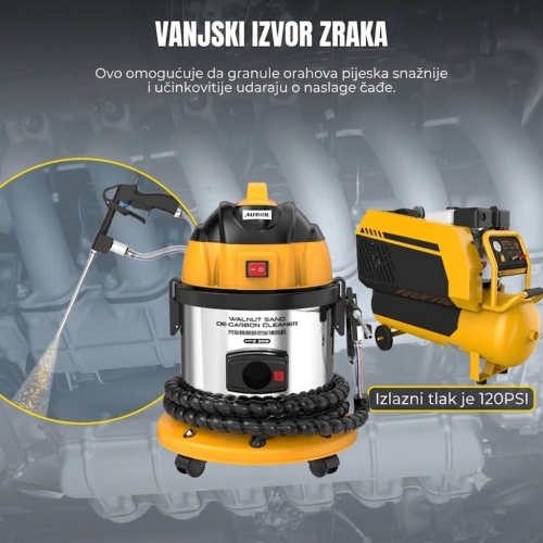AUTOOL HTS558 Pjeskarica za čišćenje ventila s prahom oraha