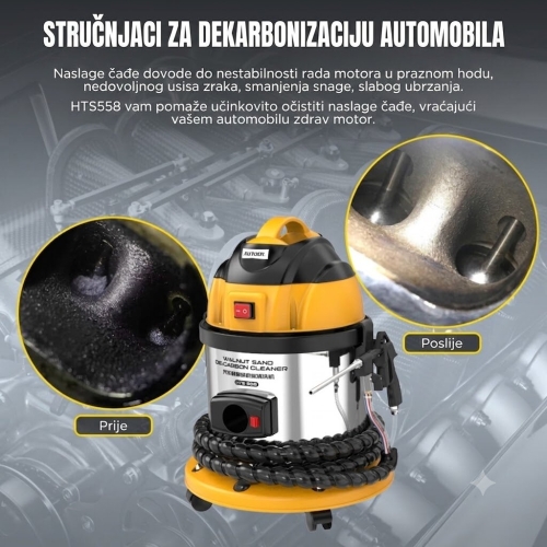 AUTOOL HTS558 Pjeskarica za čišćenje ventila s prahom oraha