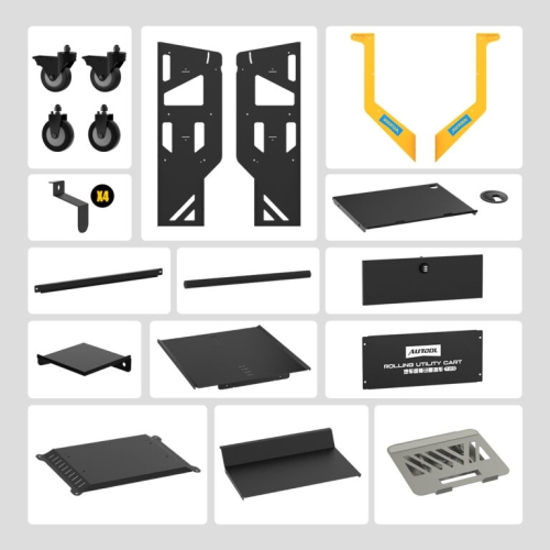 AUTOOL T23 Tier transportna kolica s kotačima i ručkom
