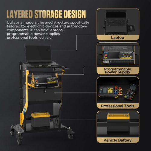 AUTOOL T23 Tier transportna kolica s kotačima i ručkom