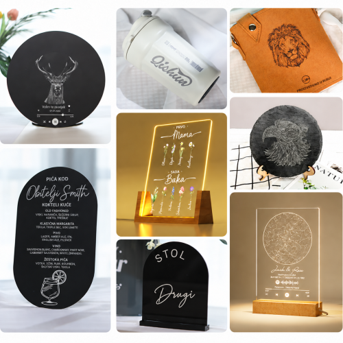 Primjeri dekoracija i personalizacije CO₂ laserom