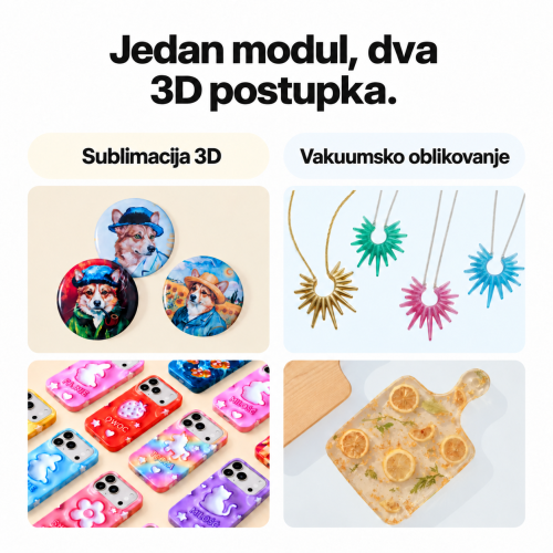 xTool 3D Form — sublimacija 3D i vakuumsko oblikovanje u jednom modulu xTool 3D Form — sublimacija 3D i vakuumsko oblikovanje u jednom modulu