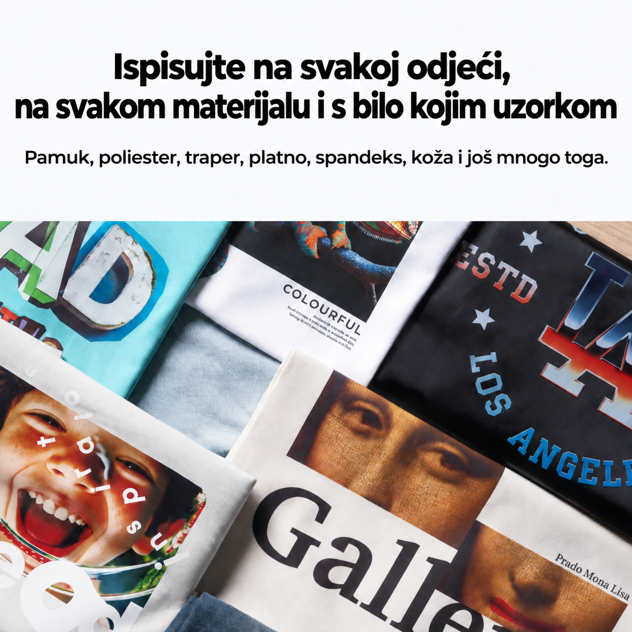 Primjeri tkanina za DTF ispis