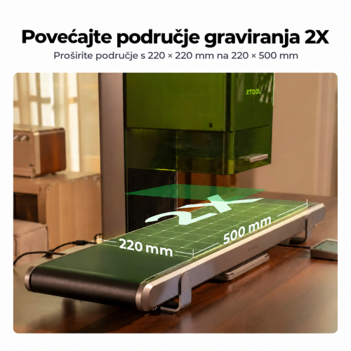Automatska transportna traka xTool Auto Streamline™ za F2 Ultra UV / F2 Ultra / F1 Ultra