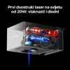 xTool F1 Ultra — dvulaserski graver 20 W: vlaknasti i diodni laser
