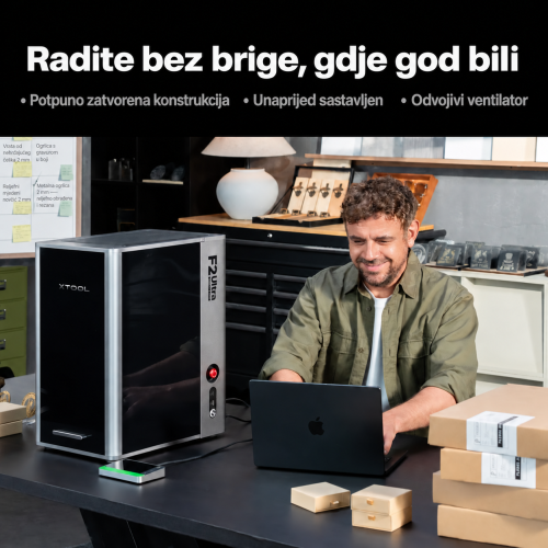 xTool F2 Ultra — dvulaserski graver MOPA 60 W + diodni laser 40 W