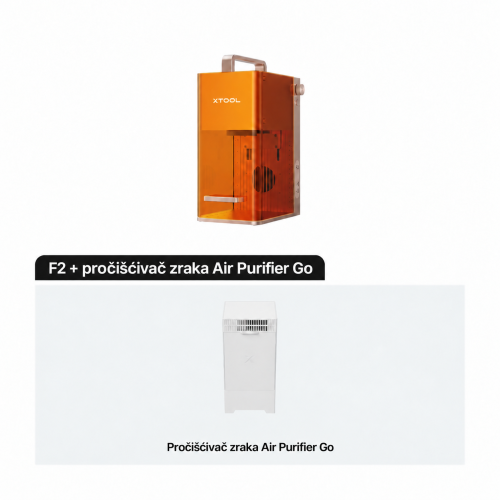 xTool F2 — prijenosni laserski graver IR 5 W + diodni laser 15 W, radna površina 115 × 115 mm