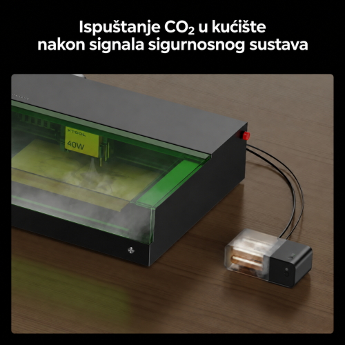 Automatsko ispuštanje CO₂ u komoru kompatibilnog lasera xTool Automatsko ispuštanje CO₂ u komoru kompatibilnog lasera xTool