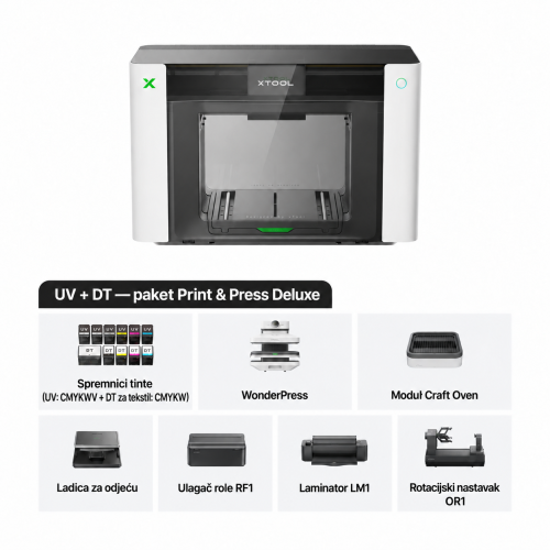 xTool O1 Omni Printer — UV, UV DTF, DTG i DTF pisač 4 u 1