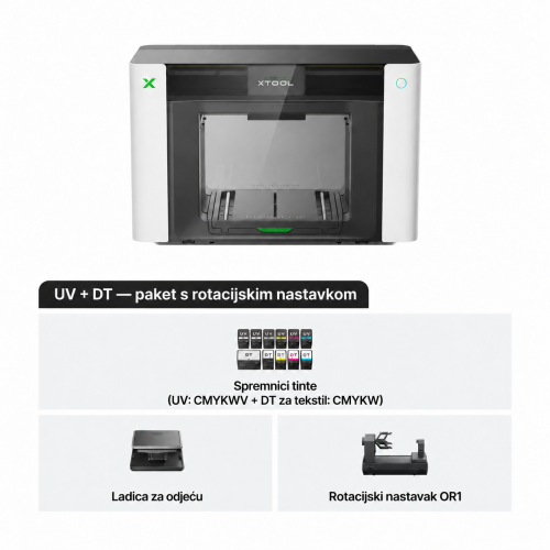 xTool O1 Omni Printer — UV, UV DTF, DTG i DTF pisač 4 u 1