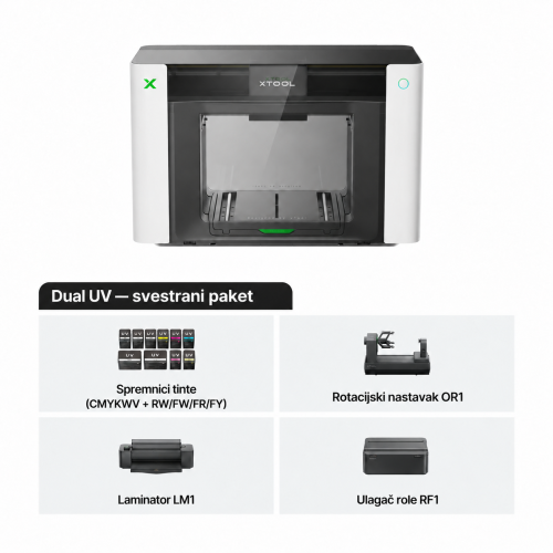 xTool O1 Omni Printer — UV, UV DTF, DTG i DTF pisač 4 u 1