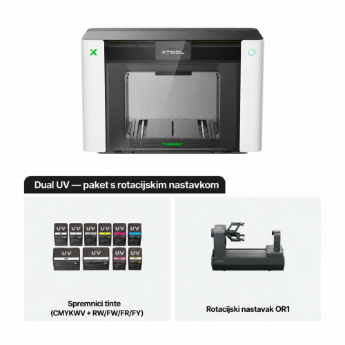 xTool O1 Omni Printer — UV, UV DTF, DTG i DTF pisač 4 u 1