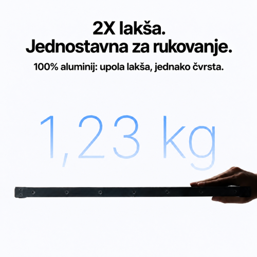 Saćasta ploča P3 — aluminijska konstrukcija mase 1,23 kg Saćasta ploča P3 — aluminijska konstrukcija mase 1,23 kg
