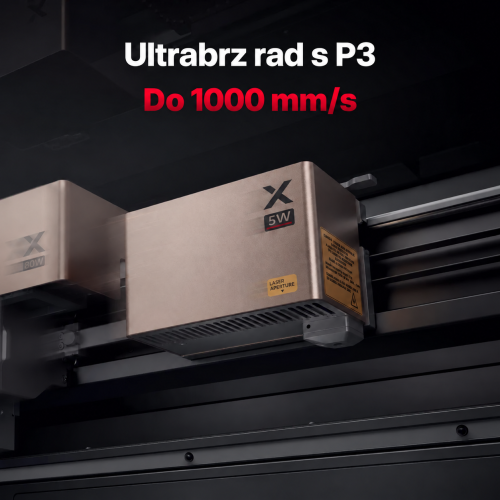 Modul IR 5 W u xTool P3 — brzina do 1000 mm/s