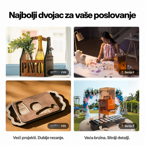 xTool serija P + F — učinkovit poslovni duo
