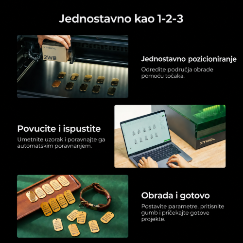 xTool S1 + modul IR 1064 nm — zatvoreni diodni laserski rezač i graver