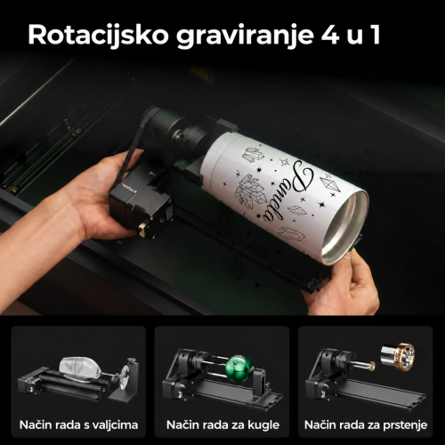 xTool S1 + modul IR 1064 nm — zatvoreni diodni laserski rezač i graver