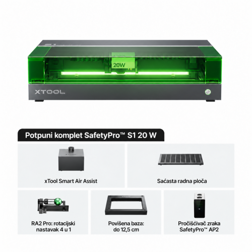 xTool S1 — zatvoreni diodni laserski rezač i graver